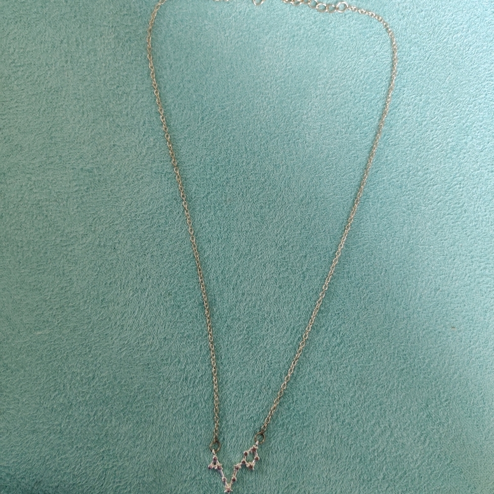 Silver Pisces Constellation Necklace
